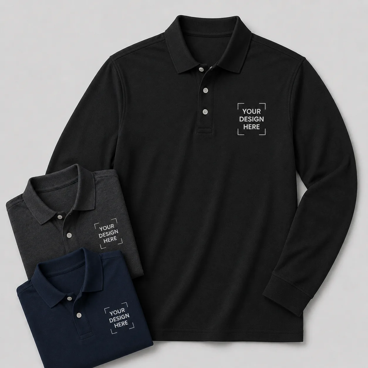 custom Long Sleeve Polo Shirts