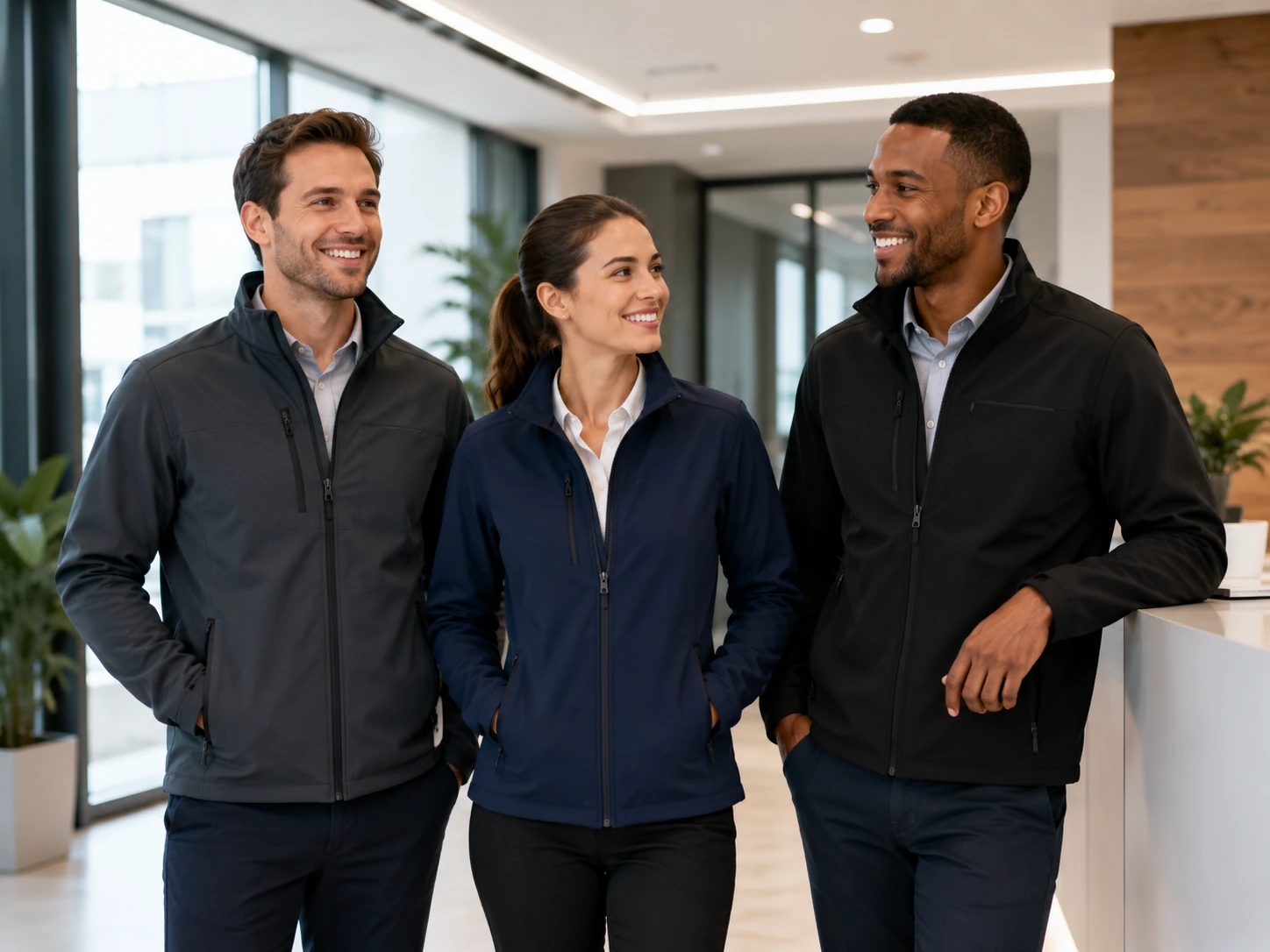 Professional outerwear for teams, staff, and company branding.