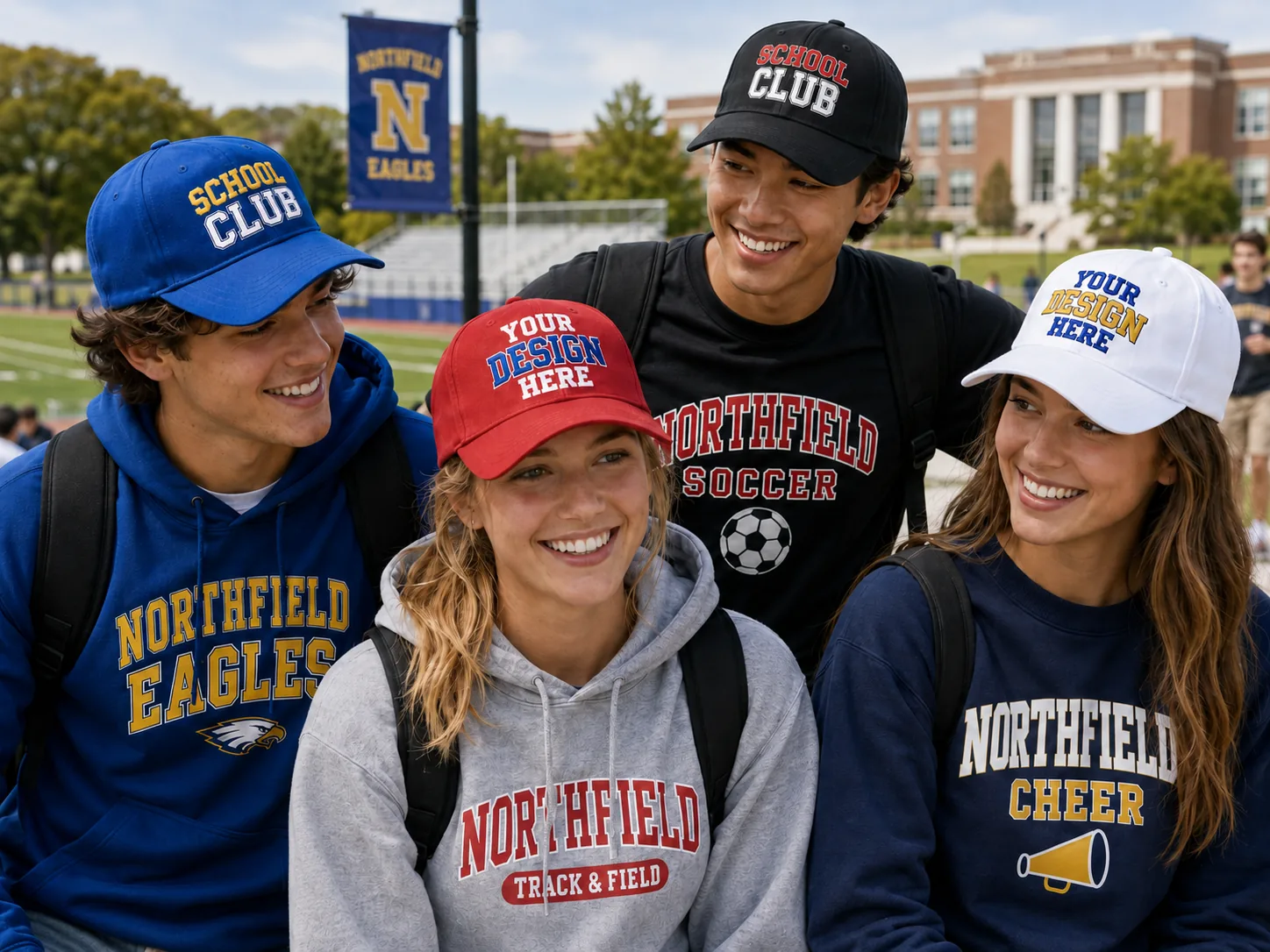 Student spirit wear & athletic caps