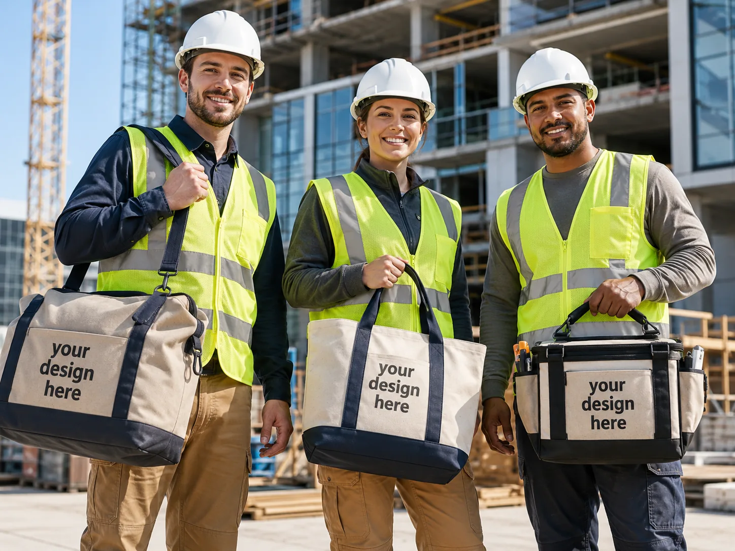 Durable carry bags for job site teams