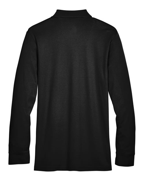 Men'S Crownlux Performance® Plaited Long Sleeve Polo view 4