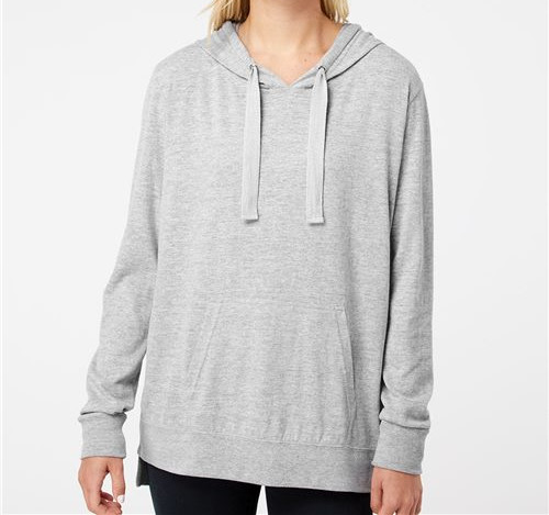 Women'S Sueded Jersey Hooded Sweatshirt