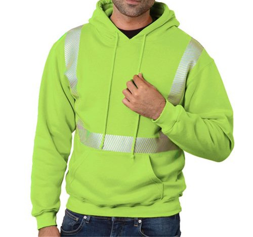 Unisex USA-Made High Visibility Hooded Sweatshirt