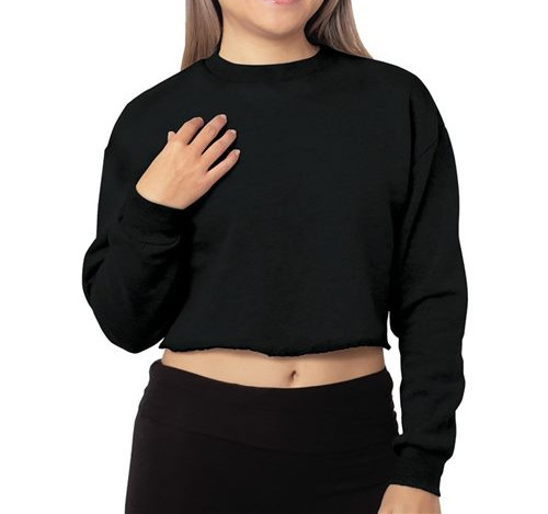 Women's USA Made Cropped Crewneck Sweatshirt