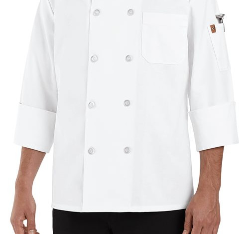 Ten Pearl Button Chef Coat