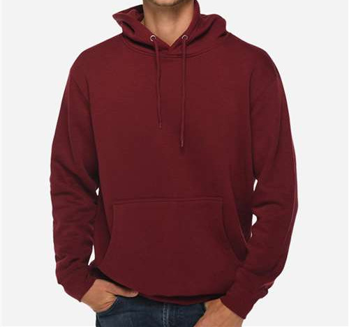 Unisex Premium Hoodie Sweatshirt in Burgundy