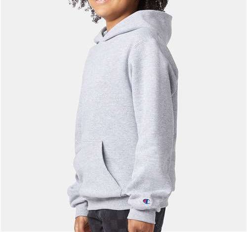 Youth Powerblend® Hooded Sweatshirt in Light Steel