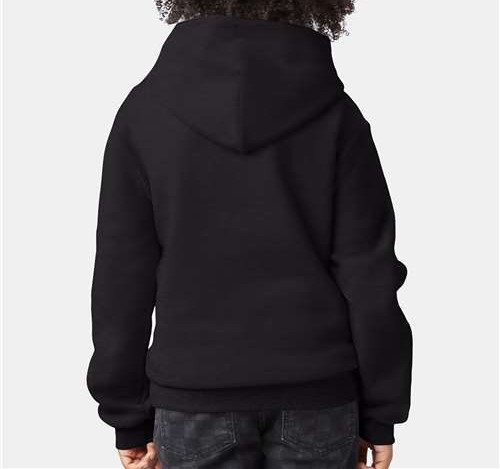 Youth Powerblend® Hooded Sweatshirt in Black