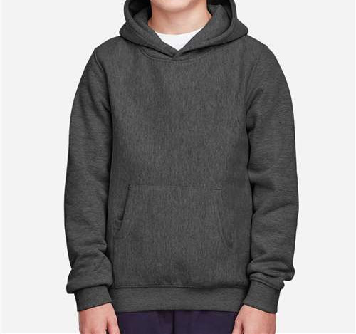 Youth Zone Hydrosport™ Heavyweight Hooded Sweatshirt in Dark Grey Heather