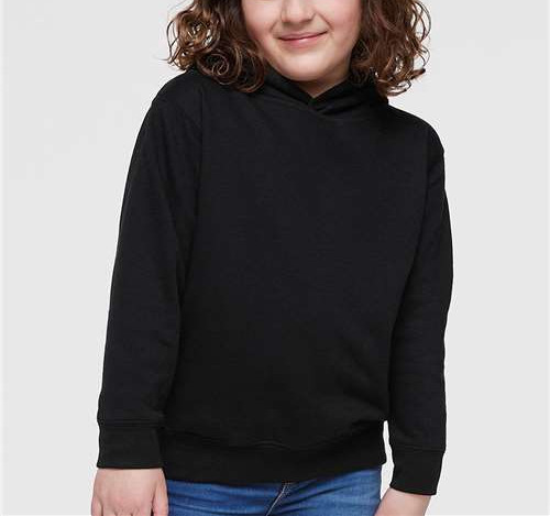 Toddler Pullover Fleece Hoodie in Black