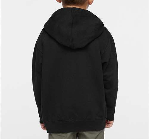 Toddler Full-Zip Fleece Hoodie Sweatshirt in Black