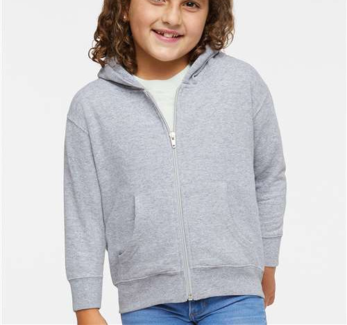 Toddler Full-Zip Fleece Hoodie Sweatshirt in Heather