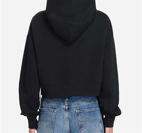 Women'S Relaxed Cropped Full-Zip Hoodie Sweatshirt view 3
