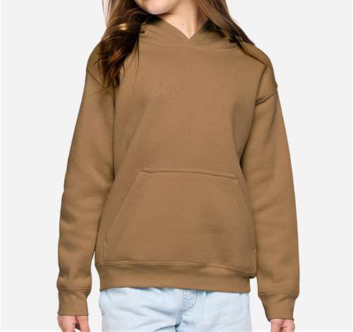 Youth Hoodie Sweatshirt in Coyote Brown
