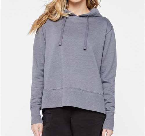 Women'S Vintage Wash Hoodie Sweatshirt in Washed Grey