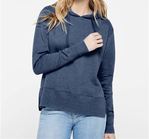 Women'S Vintage Wash Hoodie Sweatshirt in Washed Navy