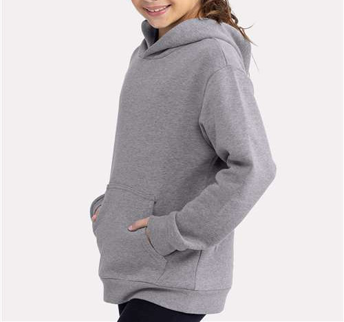 Youth Santa Barbara Fleece Hooded Sweatshirt in Heather Grey