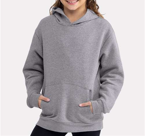 Youth Santa Barbara Fleece Hooded Sweatshirt in Heather Grey