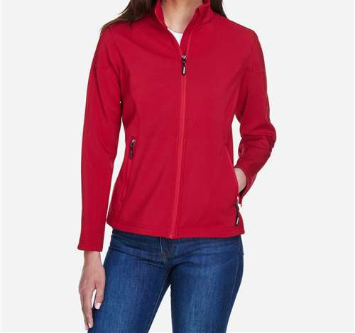 Women'S Cruise Two-Layer Fleece Bonded Soft Shell Jacket in Classic Red
