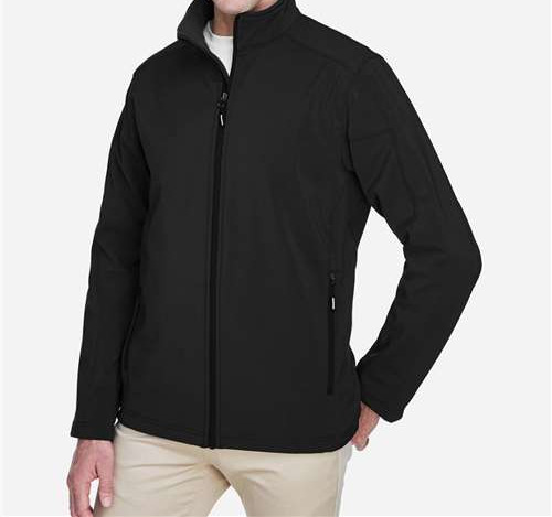 Men'S Cruise Two-Layer Fleece Bonded Soft Shell Jacket in Black