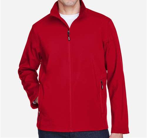 Men'S Cruise Two-Layer Fleece Bonded Soft Shell Jacket in Classic Red