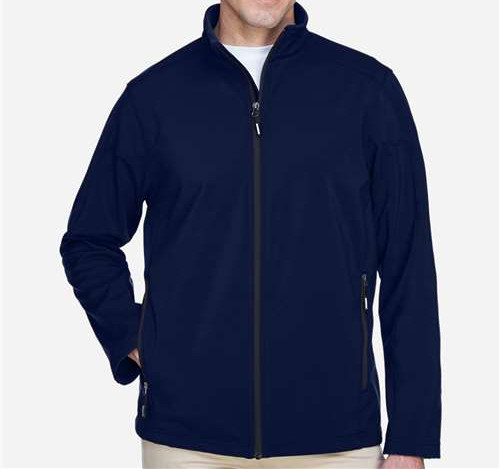 Men'S Cruise Two-Layer Fleece Bonded Soft Shell Jacket in Classic Navy