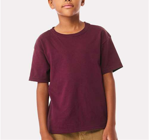 Youth 6 Oz. Heavyweight Tee in Maroon