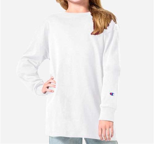 Youth Long Sleeve T-Shirt in White