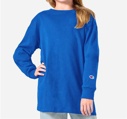 Youth Long Sleeve T-Shirt in Royal Blue