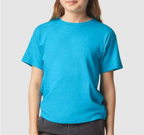 Youth Softstyle® Cvc T-Shirt in Caribbean Mist