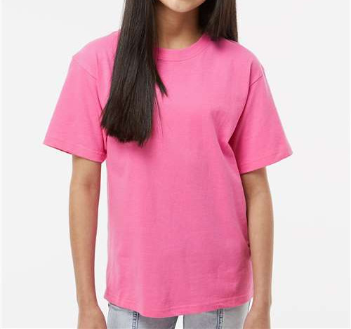 Youth Gold Soft Touch T-Shirt in Azalea