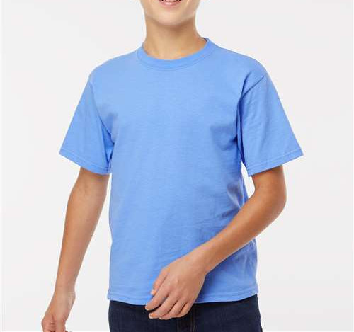 Youth Gold Soft Touch T-Shirt in Carolina Blue
