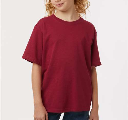 Youth Gold Soft Touch T-Shirt in Cardinal Red