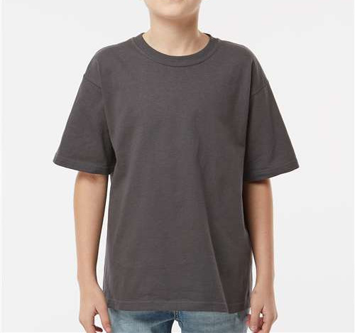 Youth Gold Soft Touch T-Shirt in Charcoal