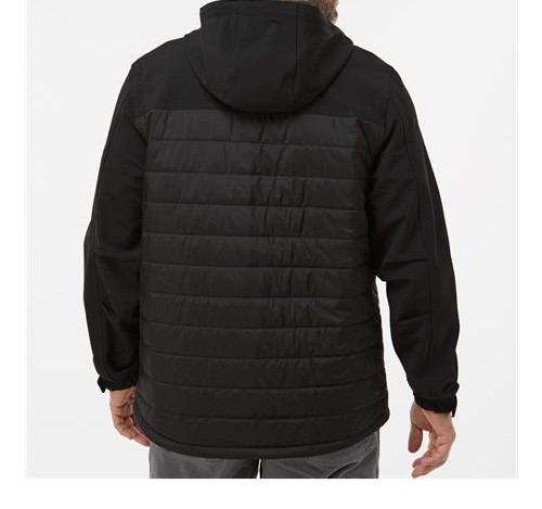 Men'S Pinnacle Soft Shell Puffer Jacket in Black