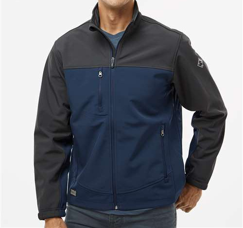 Men'S Motion Soft Shell Jacket in Deep Blue/ Charcoal