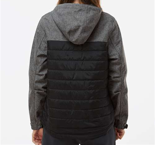Women'S Vista Soft Shell Puffer Jacket in Black Heather/ Black