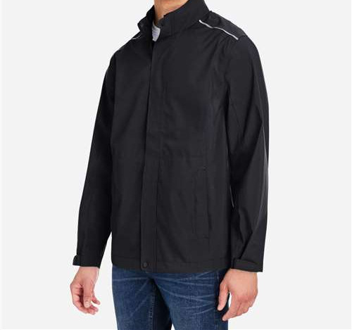 Men'S Barrier Packable Rain Jacket in Black