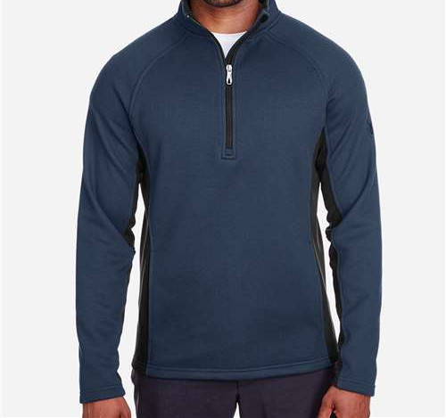 Men'S Constant Half-Zip Sweater Fleece Pullover in Frontier/ Black
