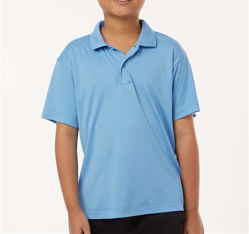Youth Pro-Lock Performance Polo in Carolina Blue