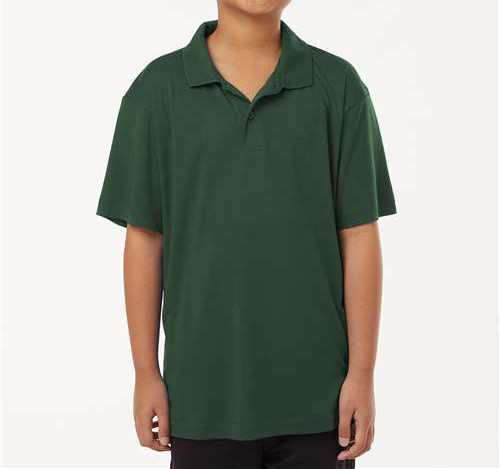 Youth Pro-Lock Performance Polo in Forest Green