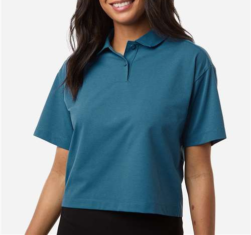 Women'S Pro-Flex Sorona® Boxy Polo in Pacific Blue