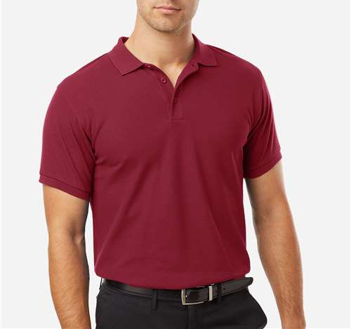 Men'S Pique Polo in Cardinal