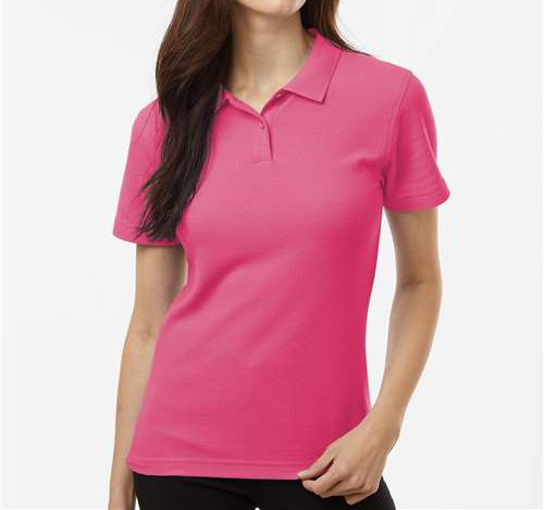 Women'S Pique Polo in Bright Pink