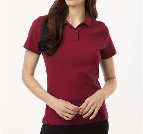 Women'S Pique Polo in Cardinal