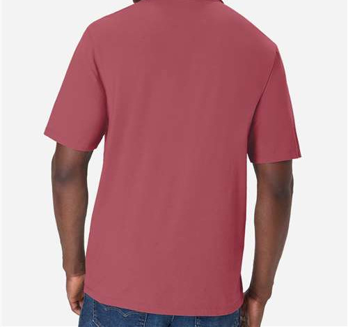 Men'S Garment-Dyed Jersey Polo in Crimson Fall