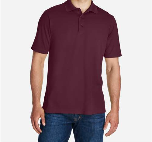 Men'S Origin Performance Piqué Polo in Burgundy