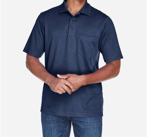 Men'S Origin Performance Piqué Polo With Pocket in Classic Navy