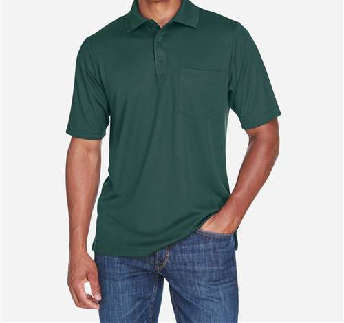 Men'S Origin Performance Piqué Polo With Pocket in Forest
