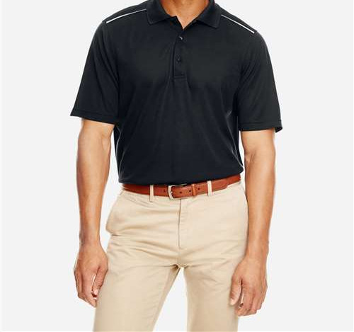 Men's Radiant Performance Piqué Polo with Reflective Piping